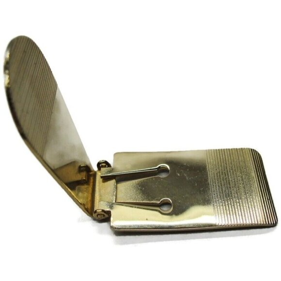 L.O.O.M. Moose Flip Up Gold Tone Money Clip Stainless Steel Wallet CC Cash - Picture 8 of 10